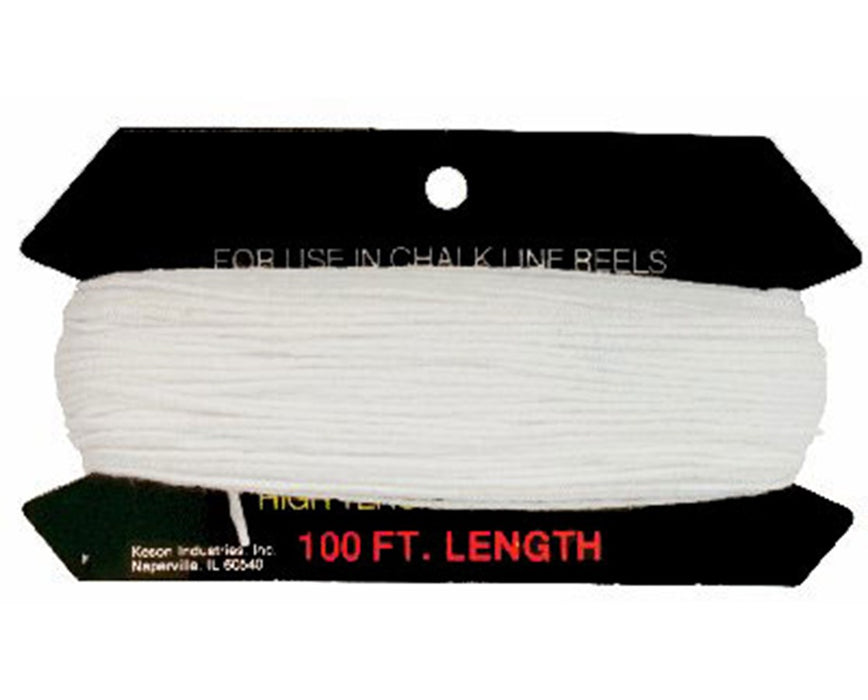 100-Foot Precision Replacement Line for Standard Chalk Line Reels - Carded