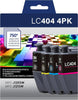 New, Pre-Owned - Brother Standard-Yield Black and Tri-Color Ink Cartridge LC404. 4PK