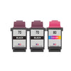U.S. Remanufactured for Lexmark #70 2 Black / #80 1 Color Ink Cartridges 3-Pack