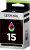 New, Pre-Owned - Lexmark No#15 (18C2110) Color Ink Cartridges