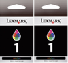 New, Pre-Owned - Lexmark #1 Color (18C0948) Ink Cartridge, 2-Pack
