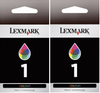 New, Pre-Owned - Lexmark # 1 Color (18C0948) Ink Cartridge, 2-Pack