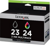 New, Pre-Owned - Lexmark #23/#24 (18C1571) Black and Color Ink Cartridge Combo Pack