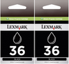 New, Pre-Owned - Lexmark 36 2PK Ink Cartridges Box X Series X4650 X3650