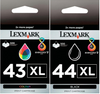 New, Pre-Owned - Lexmark #43XL & #44XL Black/Color Combo Pack Ink Cartridge