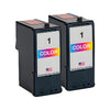 U.S. Remanufactured for Lexmark #1 Color Ink Cartridges Twin Pack