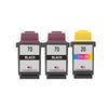 U.S. Remanufactured for Lexmark #70 2 Black / #20 1 Color Ink Cartridges 3-Pack