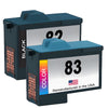 U.S. Remanufactured Ink Cartridges for Lexmark #82 Black / #83 Color Combo Pack