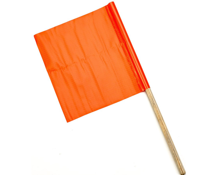 Vinyl Highway Safety Flag, 12"L x 12"W x 24"H, Orange (10/Box)