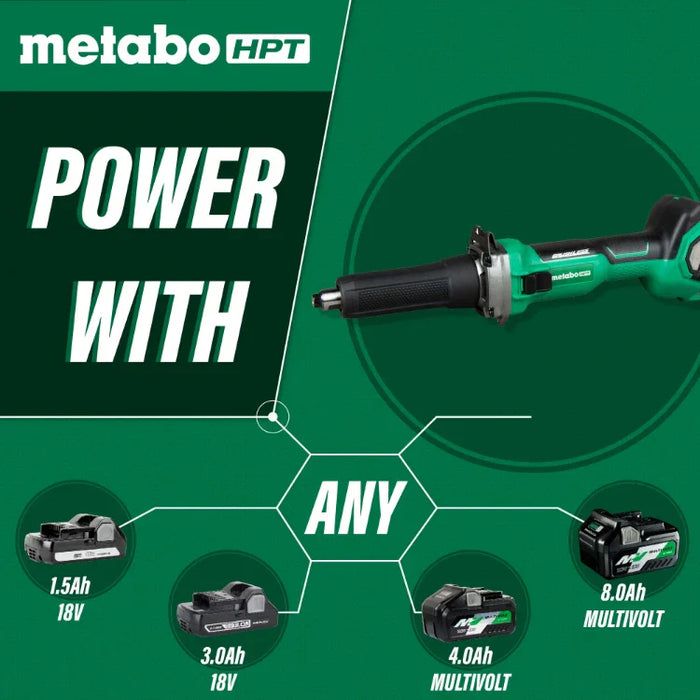 Metabo HPT GP18DAQ4M 18V Brushless 2 Inch Variable Slide Switch Die Grinder (Tool Body Only)