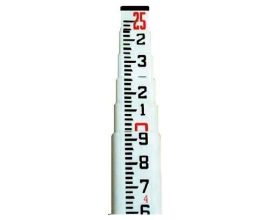 25 Feet Fiberglass Grade Rod - Tenths