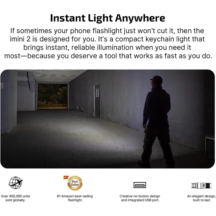 OLIGHT IMINI2DB imini 2 Rechargeable Mini Flashlight - Dream Blue