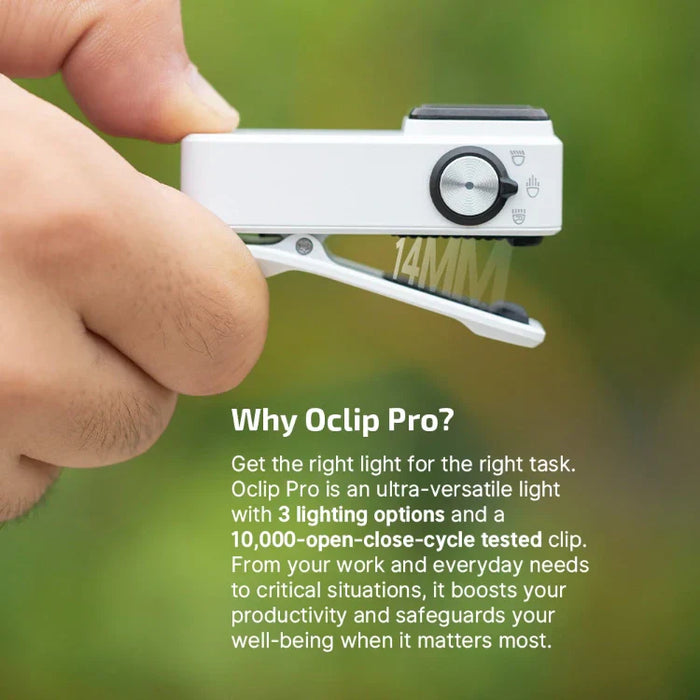OLIGHT OCLIPPROWH Oclip Pro Clip on Flashlight with Floodlight - White