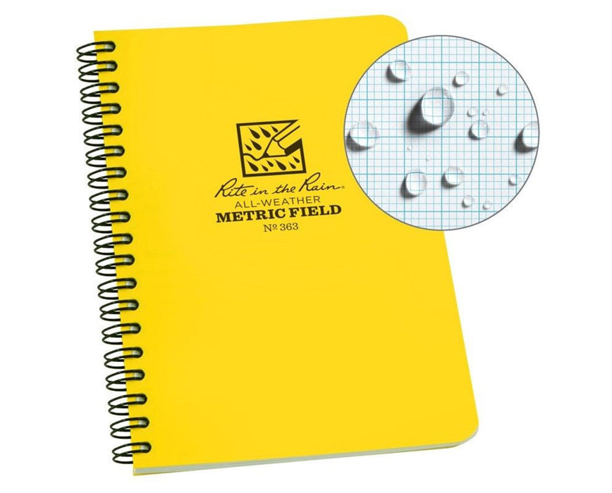 All-Weather Spiral Metric Field Notebook