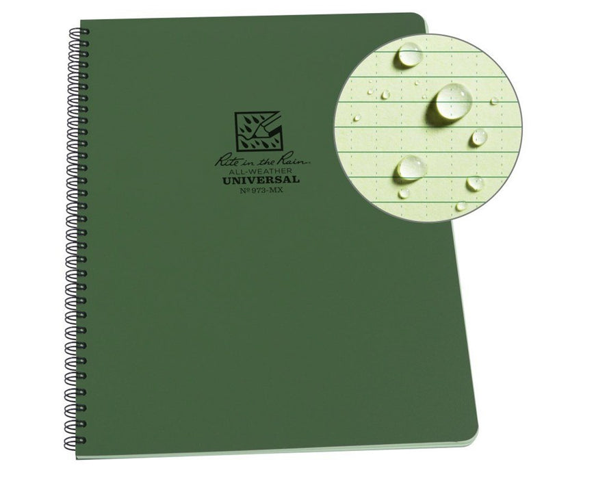 Maxi All-Weather Side Spiral Notebook Green