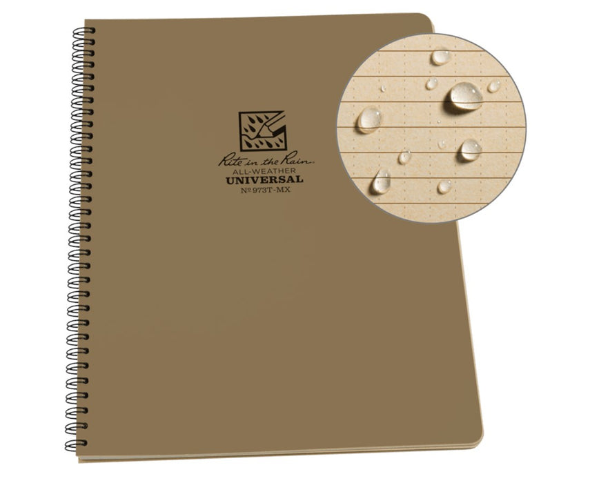 Maxi All-Weather Side Spiral Notebook Tan