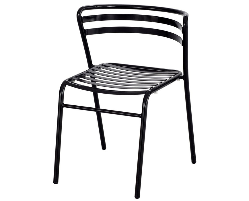 CoGo Steel Outdoor/Indoor Stack Chair (Qty. 2) Black