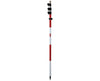 15.25' TLV & Twist Lock Aluminum Prism Pole w/ Adjustable Tip, Feet/10ths & Metric (Dual)