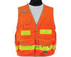 8068-Series Class 2 Lightweight Safety Utility Vest - 3XL; Fluorescent Orange