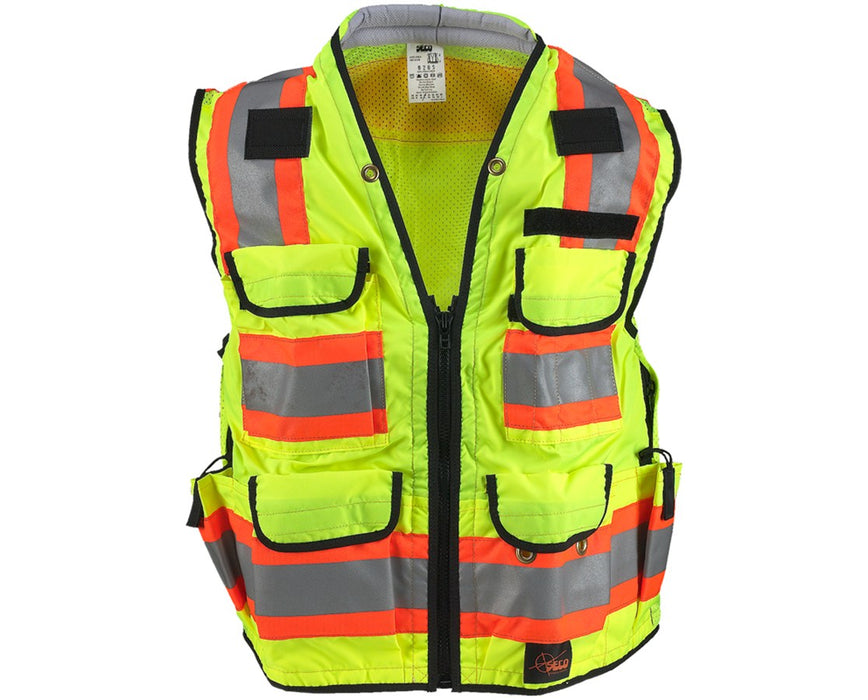 8265-Series Class 2 Surveyors Utility Vest Fluorescent Yellow Large