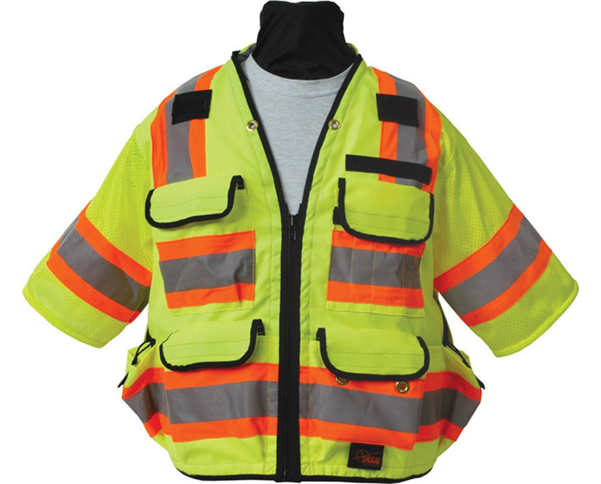 8365-Series Class 3 Surveyors Utility Vest M Fluorescent Yellow