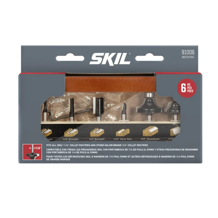 SKIL 91006 6pc Router Bit Set w/ Instructions