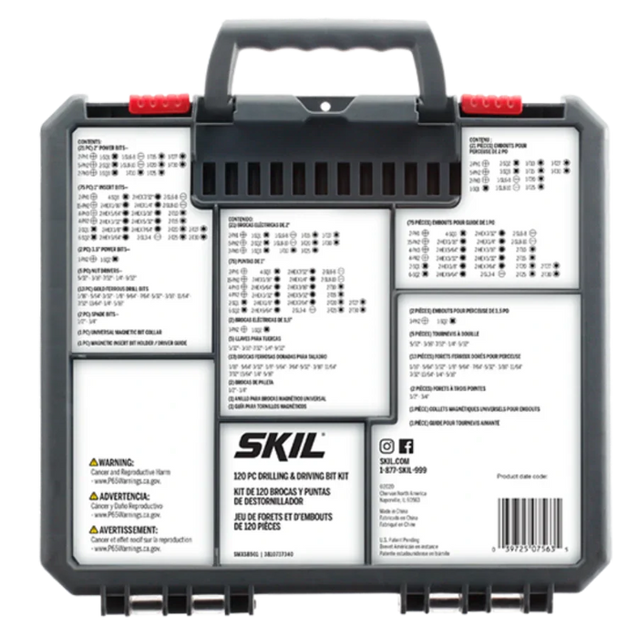 SKIL SMXS8501 120pc Drilling and Screw Driving Kit w/ Bit Grip