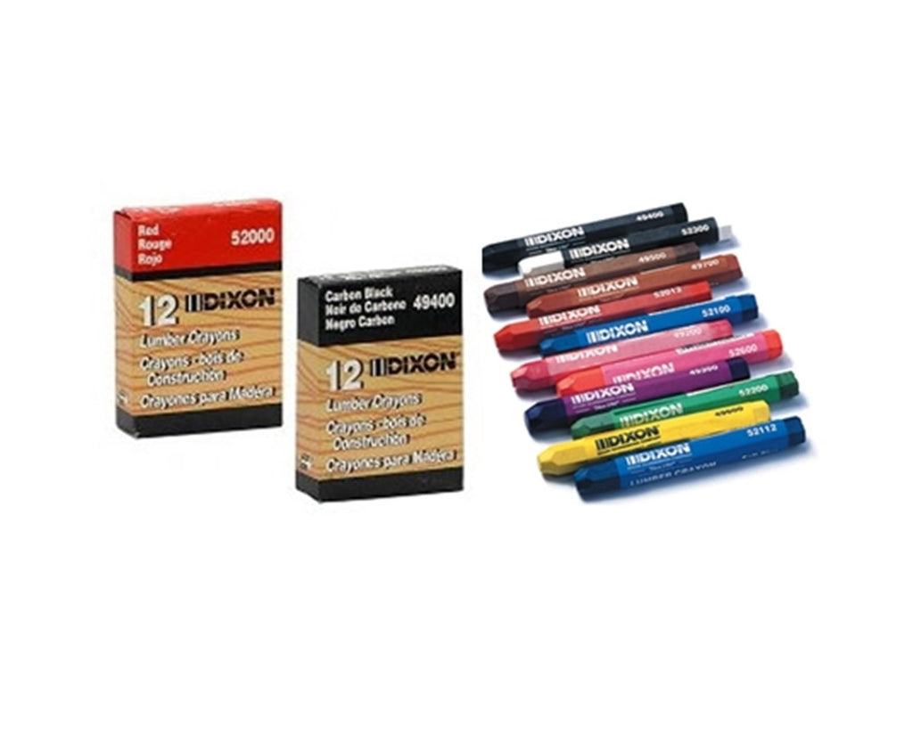 Dixon Ticonderoga 49400 Lumber Crayon, Black, 1/2 in Dia