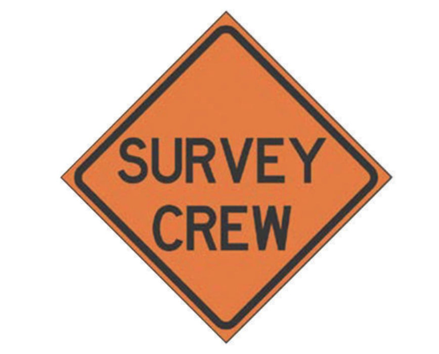 48" Roll-Up Survey Crew Sign