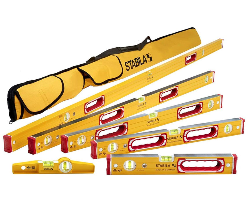 Stabila Heavy-Duty 6 Box Level Set with Case | 78296 — Tiger Supplies