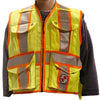 PC15X-PY-Large Heavy Duty X-Back Party Chief Survey Vest Power Yellow Large