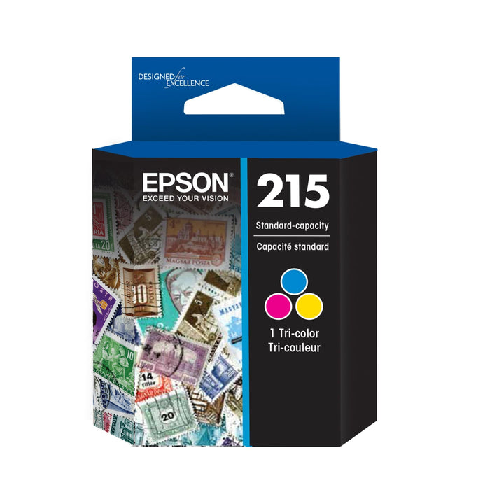 New, Pre-Owned - Epson T215 Standard-Yield Tri-Color Ink Cartridge, T215530-S