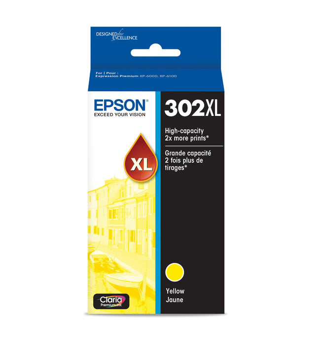 New, Pre-Owned - Epson 302XL Claria Premium High-Yield Yellow Ink Cartridge, T302XL420