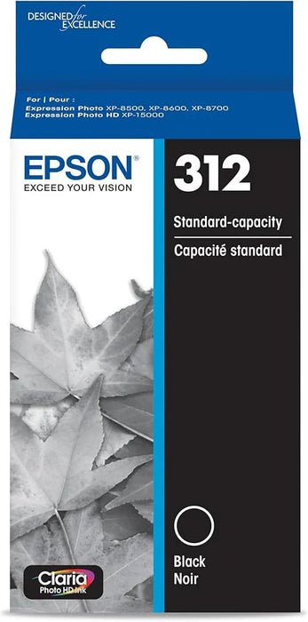 New, Pre-Owned - Epson 312 Black Claria Photo HD Ink Cartridge, T312120