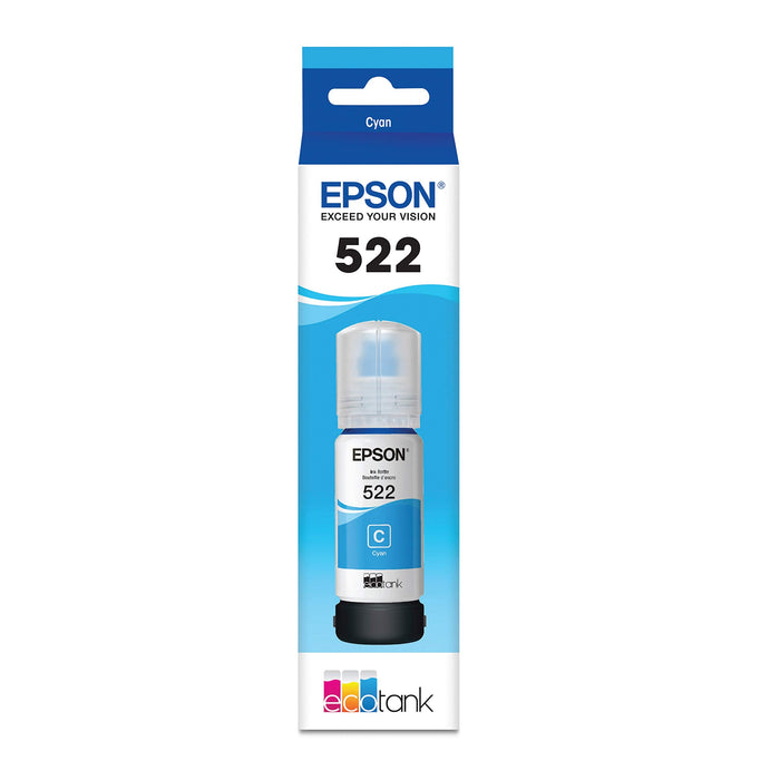 New, Pre-Owned - Epson 522 High-Yield Cyan Ink Cartridge, T522220