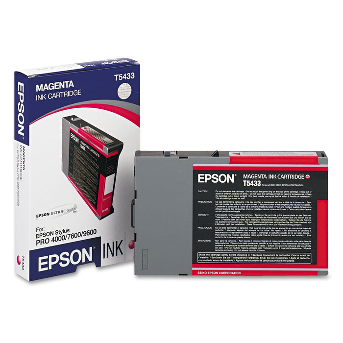 New, Pre-Owned - Epson T543 110ml Standard-Yield Magenta Ink Cartridge, T543300