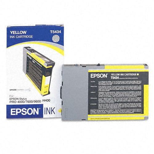 New, Pre-Owned - Epson T543 110ml Standard-Yield Yellow Ink Cartridge, T543400