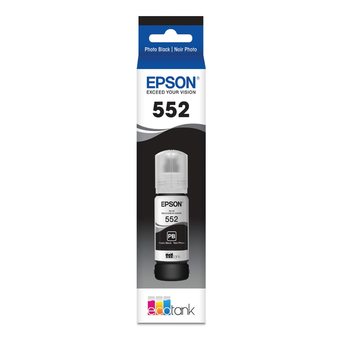 New, Pre-Owned - Epson (552) Ultra High-Yield Photo Black Ink Bottle, T552120-S