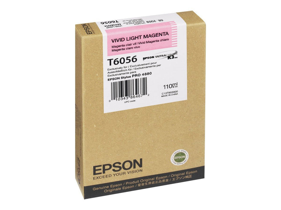 New, Pre-Owned - Epson T6056 Vivid Light Magenta Ink Cartridge, T605600