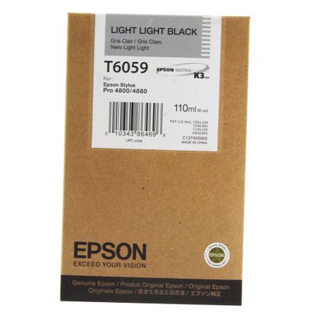 New, Pre-Owned - Epson T6059 Light Light Black Ink Cartridge, T605900