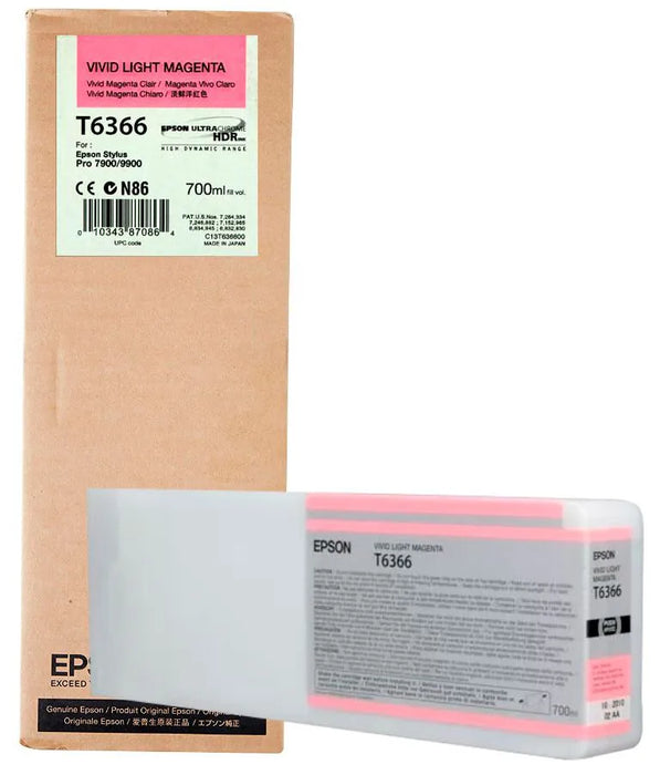 New, Pre-Owned - Epson T636 Standard-Yield Vivid Light Magenta Ink Cartridge, T636600