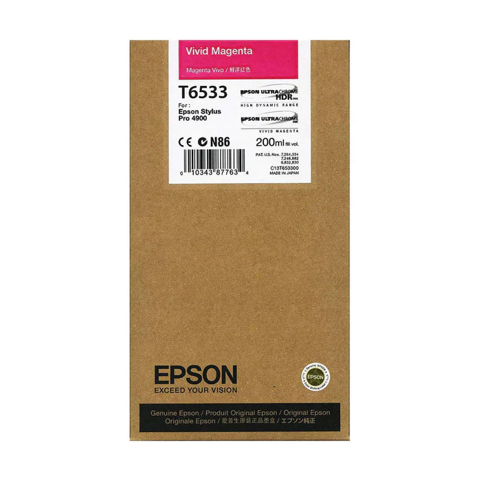 New, Pre-Owned - Epson T6533 Magenta 200ml Ink Cartridge