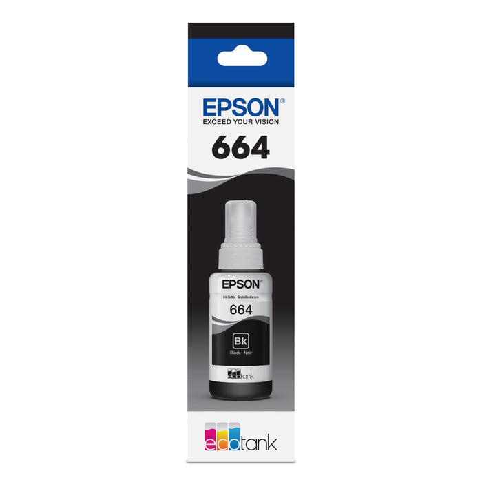 New, Pre-Owned - Epson (664) Ultra High-Yield Black Ink Bottle, T664120-S