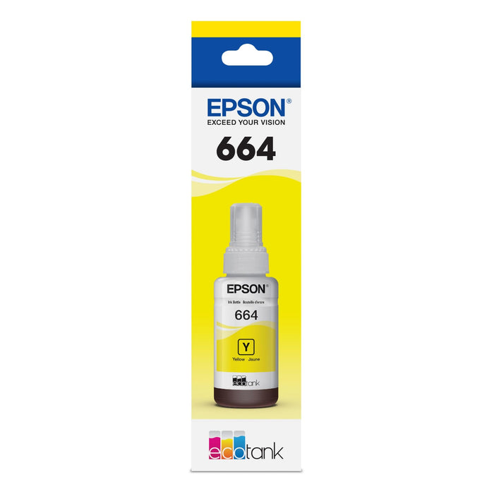 New, Pre-Owned - Epson (664) Ultra High-Yield Yellow Ink Bottle, T664420-S
