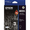 New, Pre-Owned - Epson T802XL High Yield Black Ink Cartridge, T802XL120