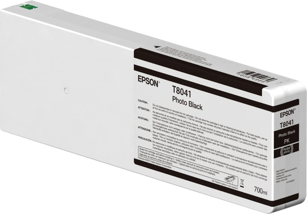 New, Pre-Owned - Epson 700ml UltraChrome HD Photo Black Ink Cartridge, T804100