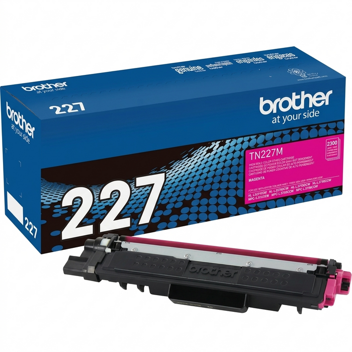 New, Pre-Owned - Brother TN227 Magenta High Yield Toner Cartridge, TN227M