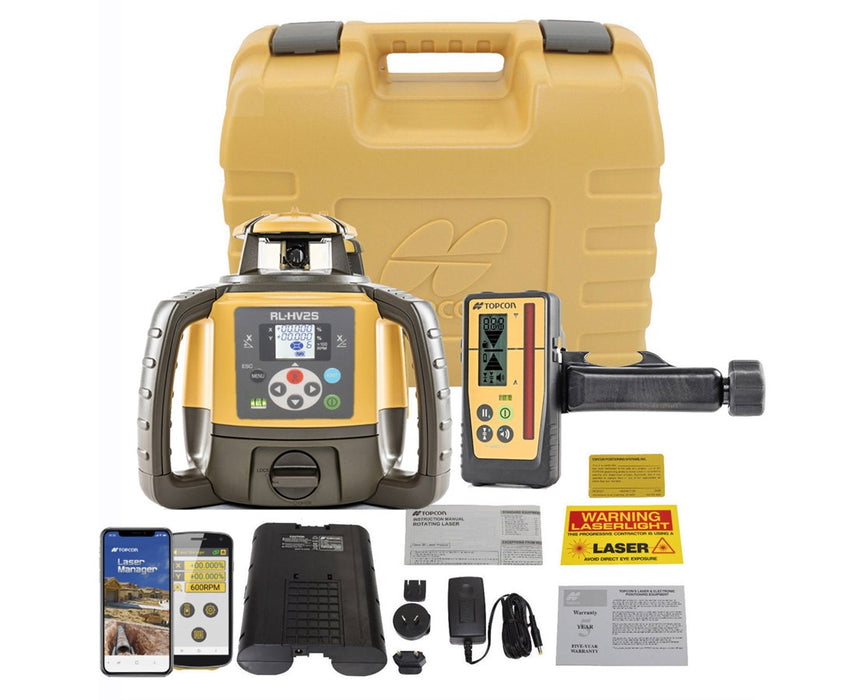 Topcon RL-HV2S Dual Grade Laser w/ Rechargeable NiMH Battery & LS-100D Receiver - 1051612-02