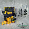 Ultimate Professional Landscape Auger Complete Bundle (Heavy Duty Tips) DEWALT DCD130T1 60V MAX* , 3