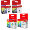 New, Pre-Owned - Canon BCI-24 Twin Black & Twin Color Ink Cartridges